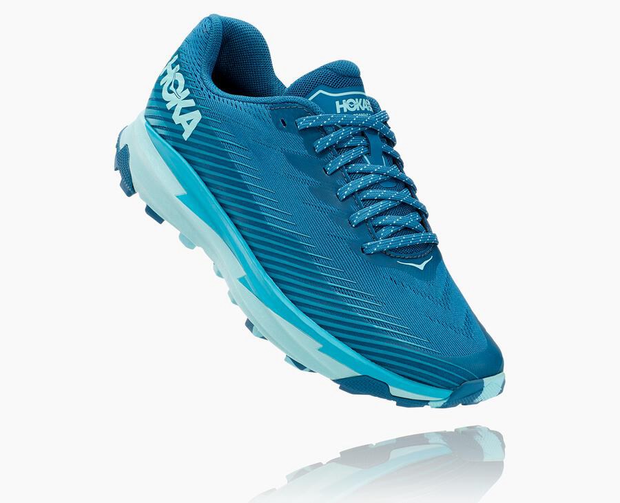 Hoka One One Trail Schoenen Dames - Torrent 2 - Blauw - HR5632704